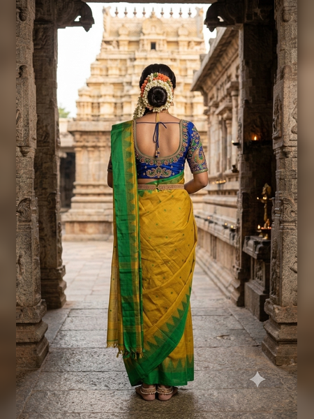 SS18-mustard-yellow handloom cotton saree