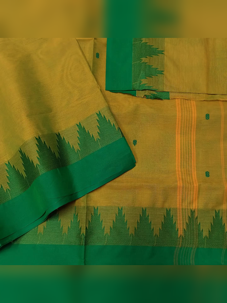 SS18-mustard-yellow handloom cotton saree