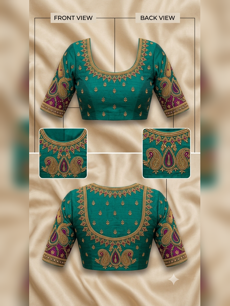 SS23-Deep navy blue handloom cotton saree